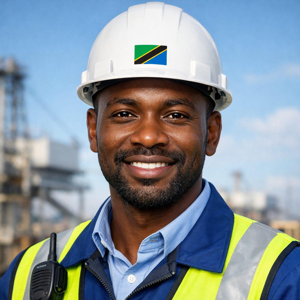 坦桑尼亚工程师微笑肖像